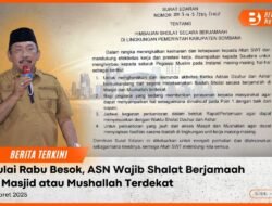 Mulai Rabu Besok, ASN Wajib Shalat Berjamaah Di Masjid atau Mushallah Terdekat