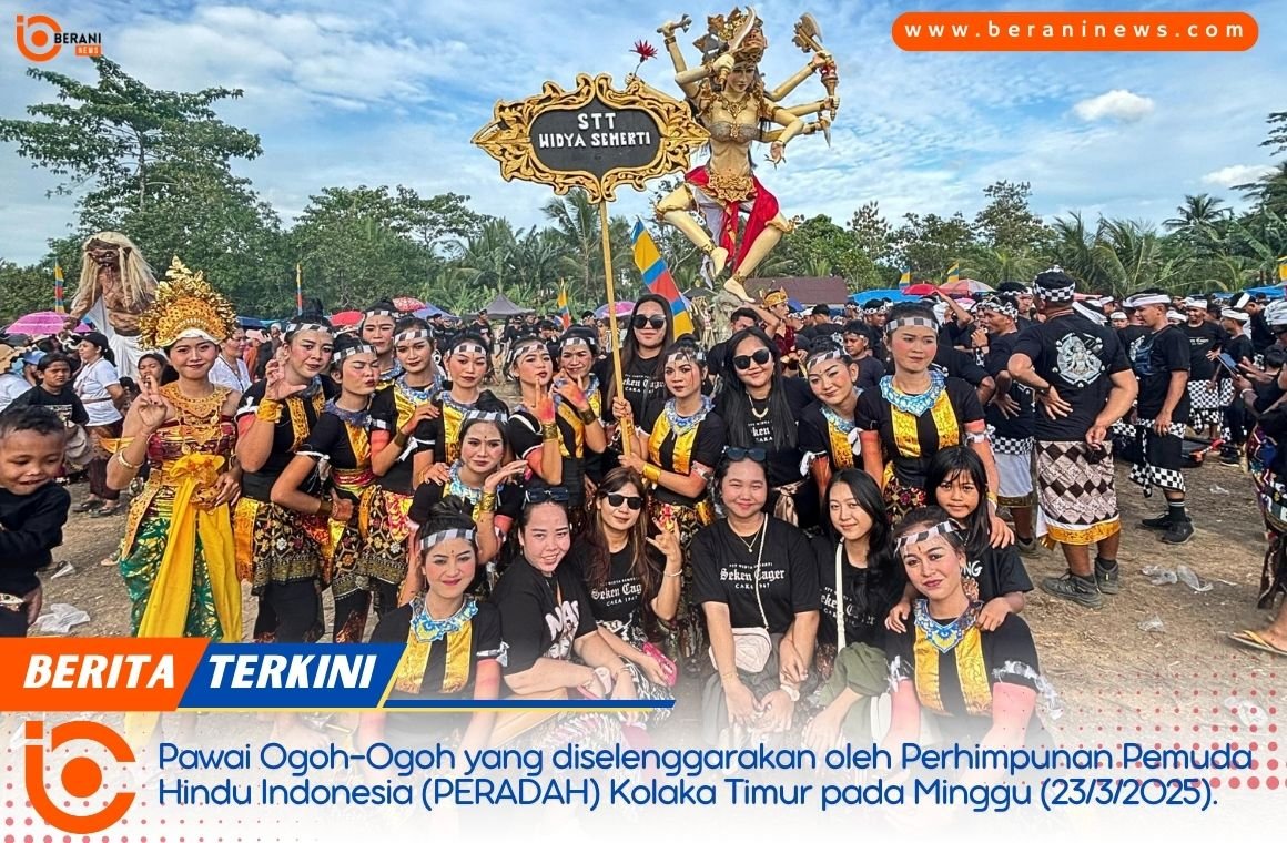 Pawai Ogoh-Ogoh STT Widya Semerti Desa Wia-Wia Kolaka Timur berlangsung meriah menyambut Hari Raya Nyepi