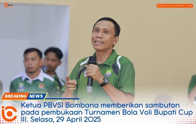 Bupati Bombana Resmikan Turnamen Bola Voli Bupati Cup III