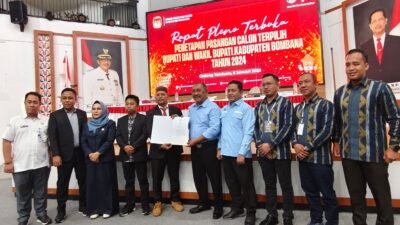 KPU Bombana Tetapkan Burhanuddin dan Ahmad Yani Sebagai Pasangan Calon Terpilih Bupati dan Wakil Bupati Bombana