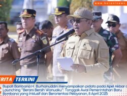 Bupati Bombana Resmi Luncurkan Program “Berani Bersih Wonuaku” di Apel Akbar Perdana | berani.news