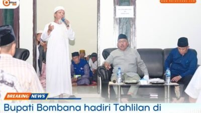 Bupati bombana hadiri tahlilan Drs. Man Arfa