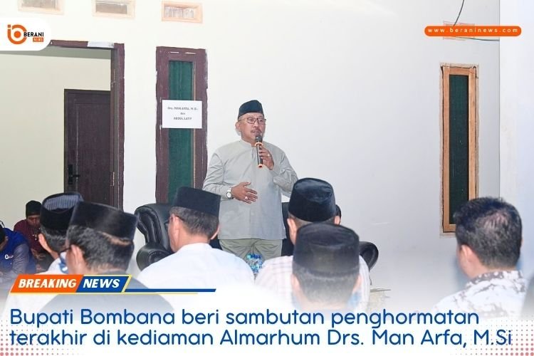 Bupati bombana hadiri tahlilan Drs. Man Arfa