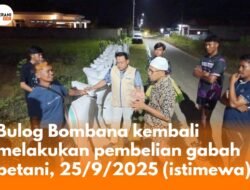 Bulog Bombana Kembali Beli Gabah Rp6.500/Kg, Jaga Harga Petani Tetap Stabil