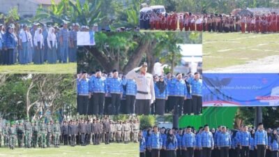 Upacara Hari Kesaktian Pancasila 2025 Dinas Pendidikan dan Kebudayaan Kabupaten Bombana di Halaman Kantor Bupati
