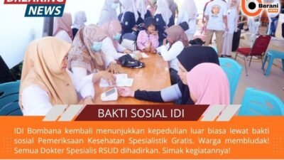 IDI Bombana menggelar pemeriksaan kesehatan gratis bersama dokter spesialis untuk warga Bombana