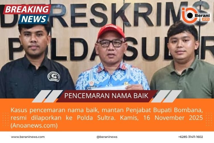 Eks Pj Bupati Bombana Dilaporkan ke Polda Sultra atas Dugaan Pencemaran Nama Baik