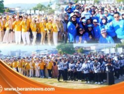 Ratusan Guru Meriahkan Jalan Santai HUT PGRI dan Hari Guru Nasional 2025 di Bombana