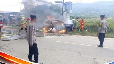 Mobil Terbakar SPBU Rumbia
