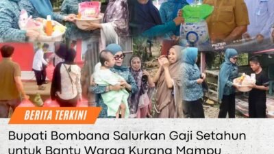 Bupati Bombana Salurkan Gaji Selama Setahun untuk Warga Kurang Mampu