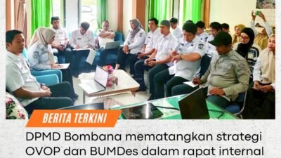 Rapat internal DPMD Bombana membahas strategi OVOP dan penguatan BUMDes untuk pengembangan ekonomi desa