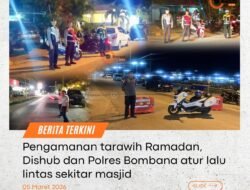 Dishub dan Polres Bombana Atur Lalu Lintas agar Tarawih Berjalan Khusyuk