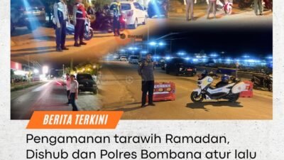 Dishub Bombana dan Polres Bombana mengatur lalu lintas saat Ramadan untuk kelancaran ibadah tarawih