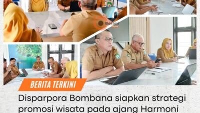 Disparpora Bombana menggelar rapat persiapan menghadapi Harmoni Sultra 2026 untuk promosi budaya dan wisata daerah