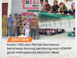 Kodim 1413 dan Pemkab Bombana Perkuat Sinergi Bangun Koperasi Desa Merah Putih