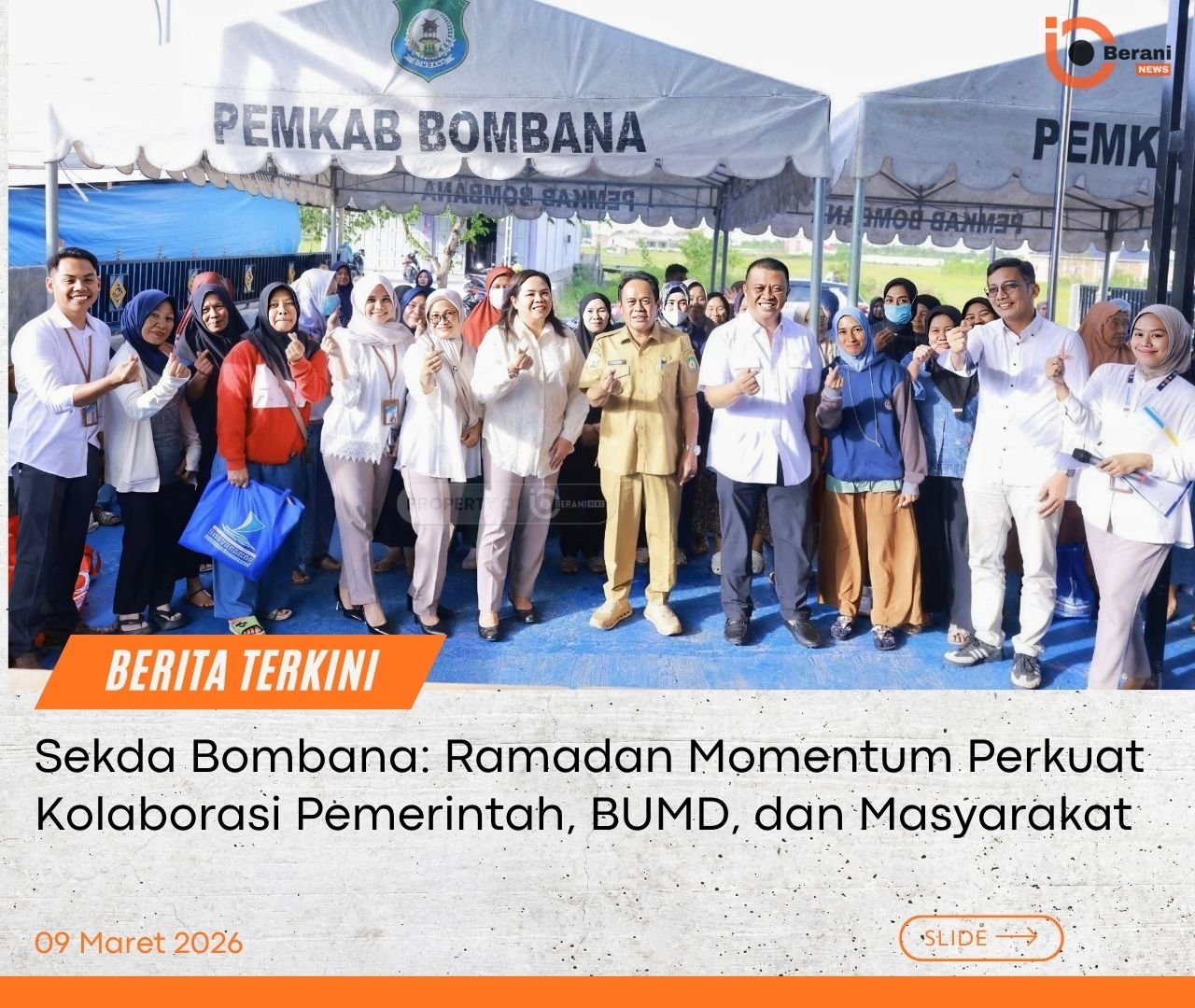 Sekda Bombana Syahrun menghadiri kegiatan Ramadan Berbagi Berkah bersama BPR Bahteramas Bombana