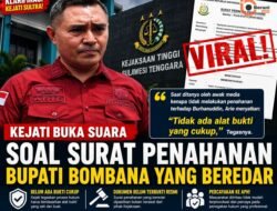Kejati Sultra Buka Suara Terkait Surat Penahanan Bupati Bombana yang Beredar