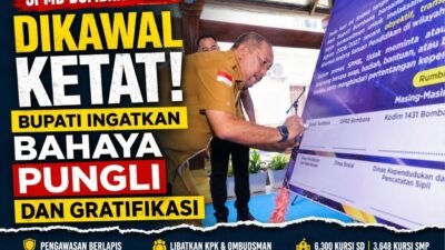 Bupati Bombana menandatangani deklarasi integritas SPMB 2026