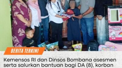 Kemensos bersama Dinas Sosial Bombana melakukan pendampingan korban perundungan anak