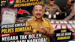Bupati Bombana Burhanuddin apresiasi Polres Bombana ungkap kasus narkoba sabu 860 gram