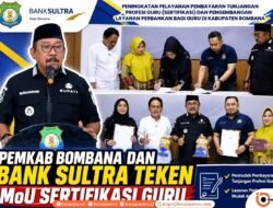 Disdikbud Bombana dan Bank Sultra Teken MoU Pembayaran Sertifikasi Guru