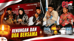 Jajaran KPU Wakatobi mengikuti malam renungan dan doa bersama