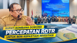 Bupati Bombana Burhanuddin menghadiri rapat percepatan penyusunan RDTR di Makassar